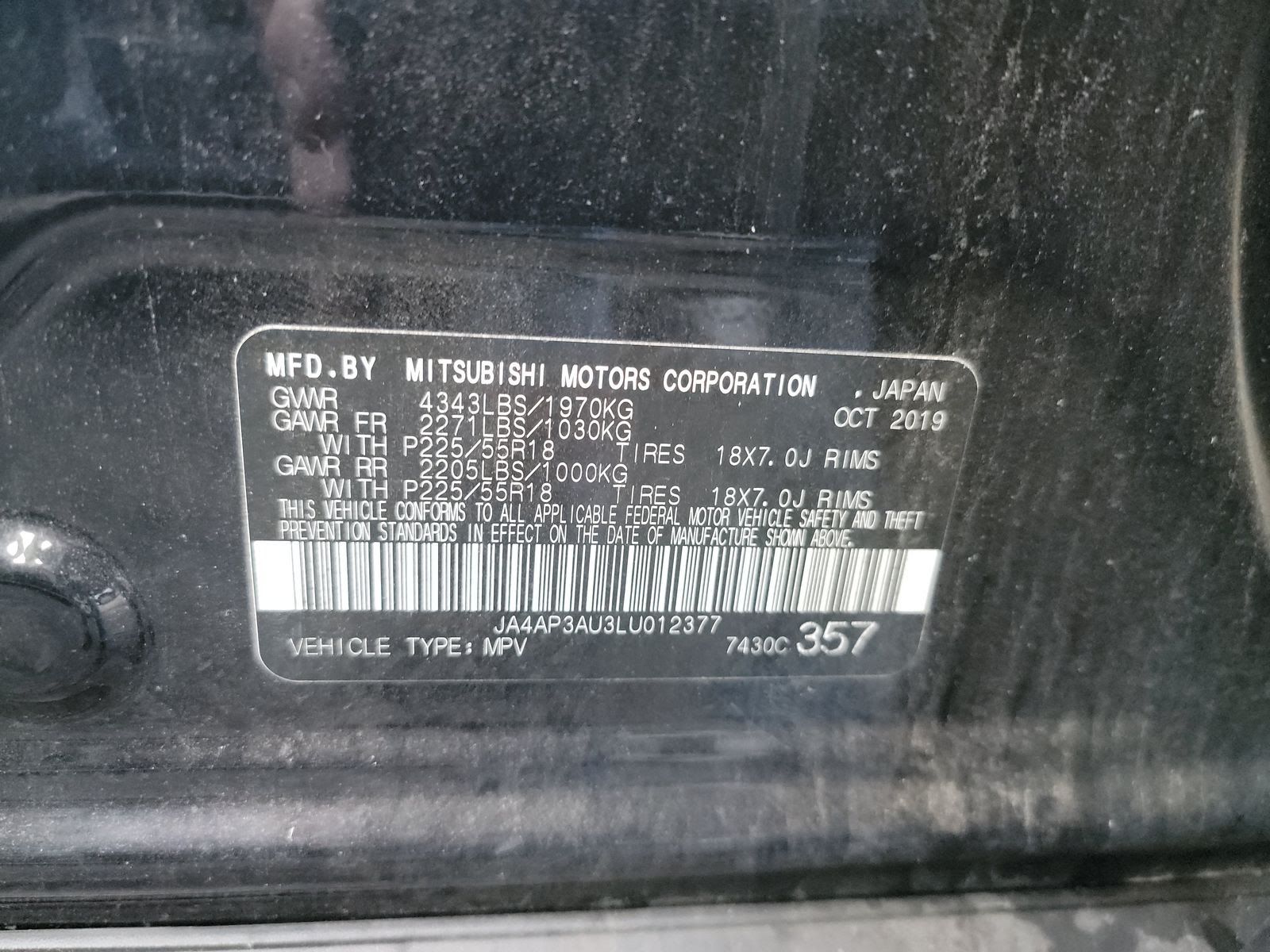 MITSUBISHI OUTLANDER SPORT ES 2019