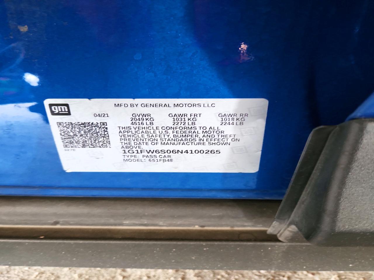 CHEVROLET BOLT EV 1LT 2021