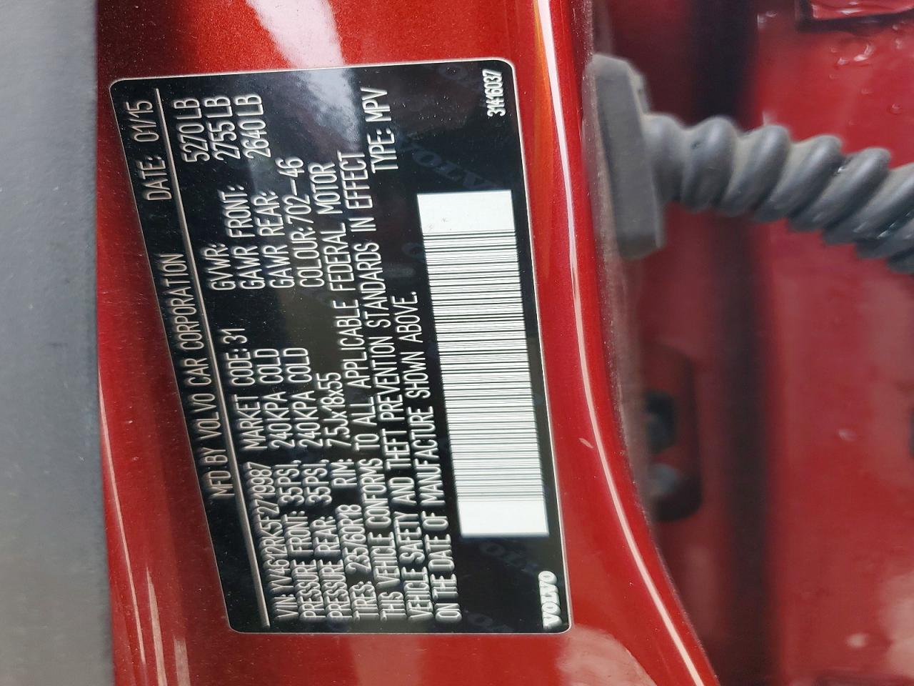 VOLVO XC60 T5 PREMIER 2015