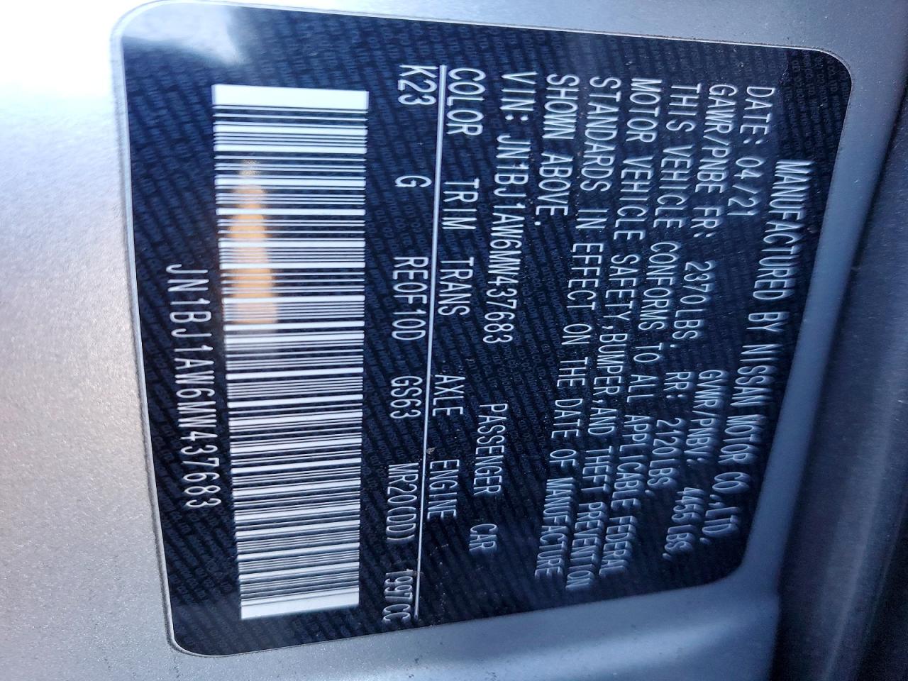 NISSAN ROGUE SPORT S 2021