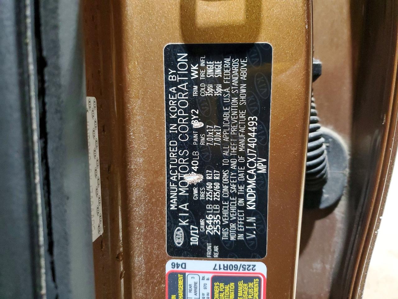 KIA SPORTAGE LX 2018