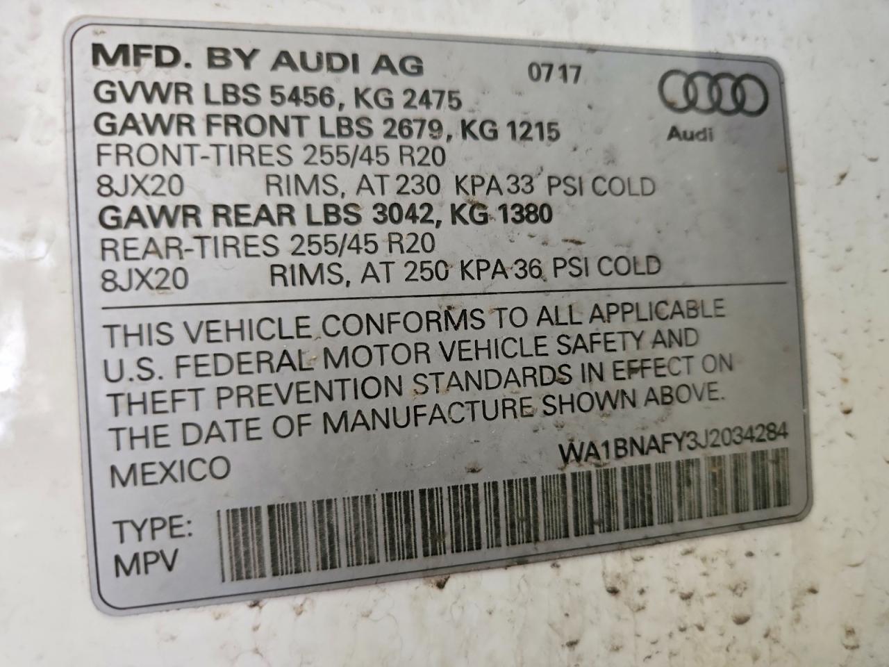 AUDI Q5 PREMIUM PLUS 2017