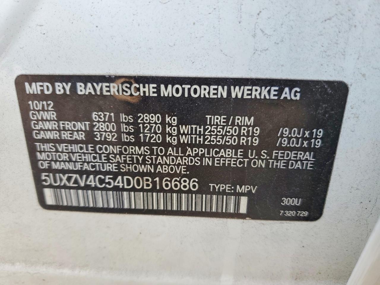 BMW X5 XDRIVE 35 I 2012