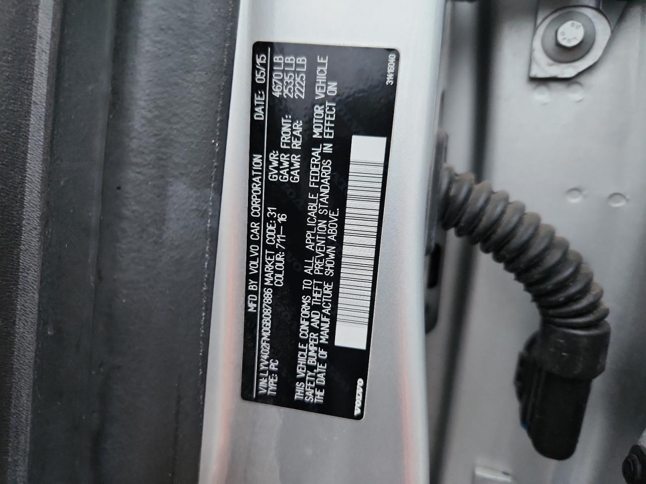 VOLVO S60 PLATINUM 2015