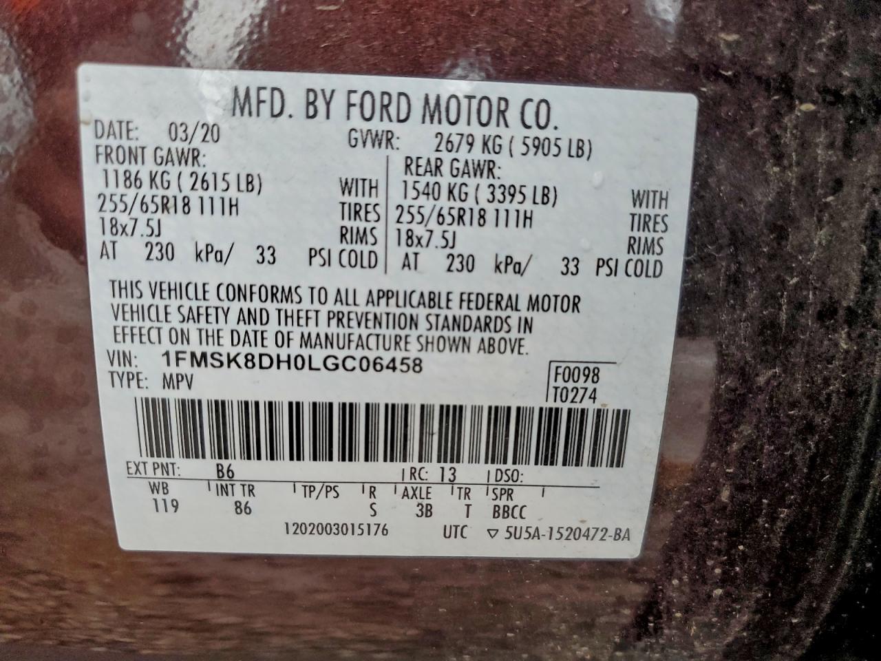 FORD EXPLORER XLT 2020