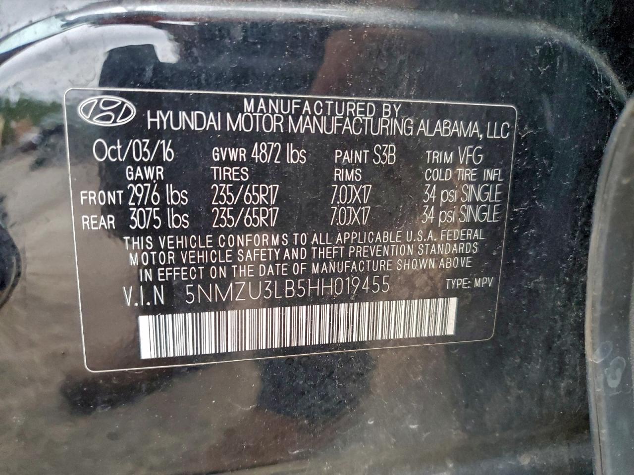 HYUNDAI SANTA FE SPORT 2016