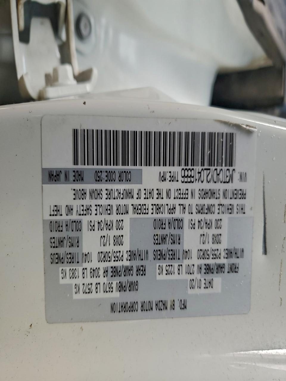 MAZDA CX-9 GRAND TOURING 2020