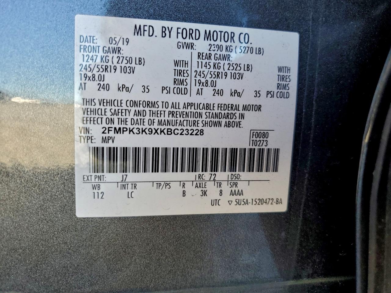 FORD EDGE TITANIUM 2019