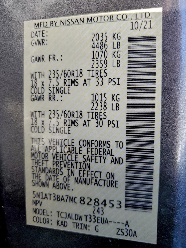 NISSAN ROGUE SV 2021