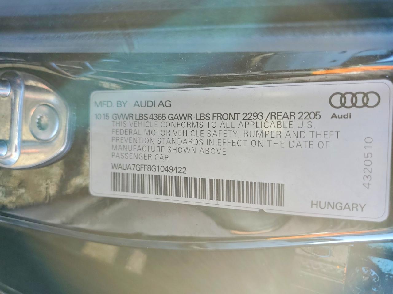 AUDI A3 PREMIUM 2016