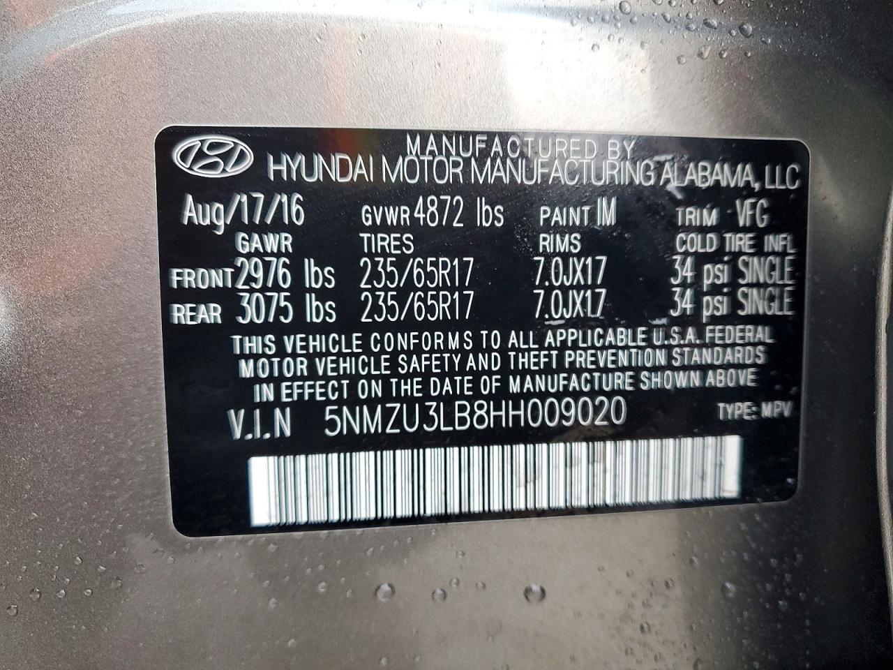 HYUNDAI SANTA FE SPORT 2016