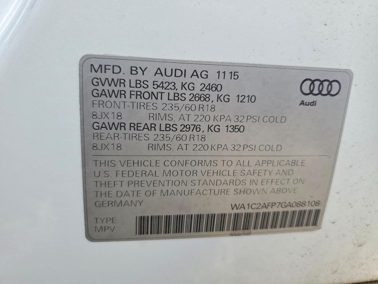 AUDI Q5 PREMIUM 2015