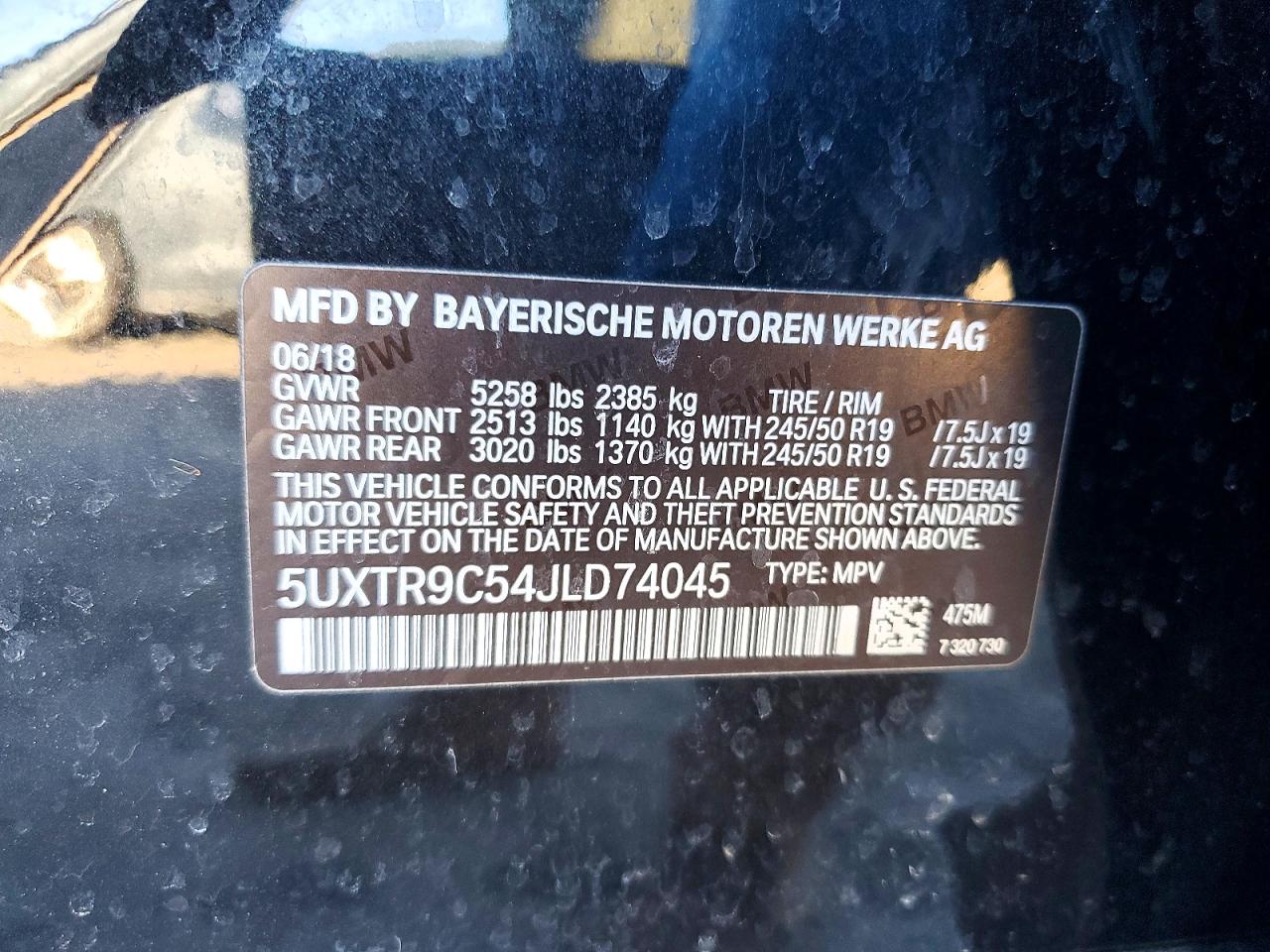 BMW X3 XDRIVE 30 I 2018