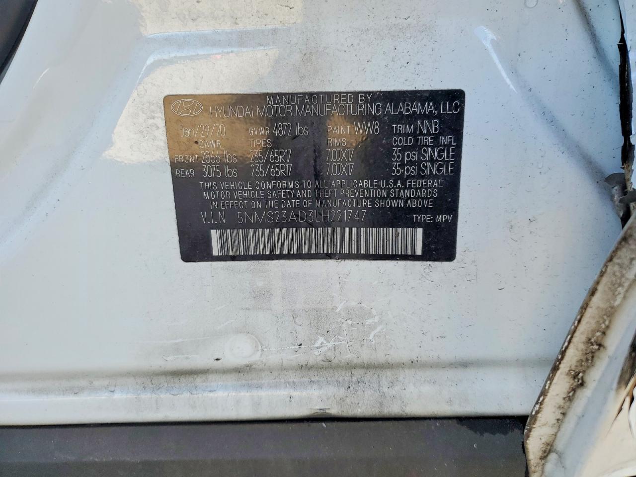 HYUNDAI SANTA FE SE 2020