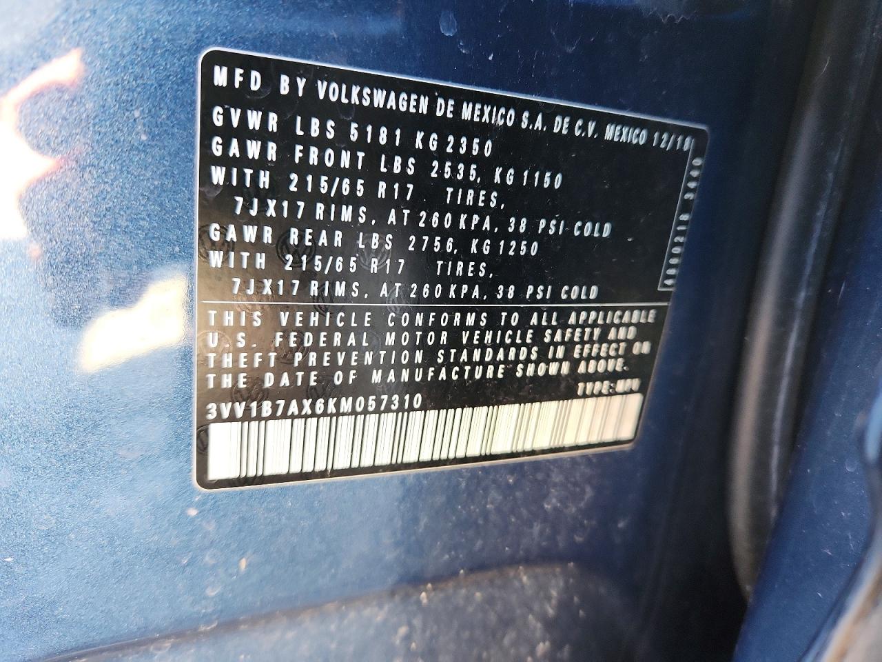 VOLKSWAGEN TIGUAN S 2018