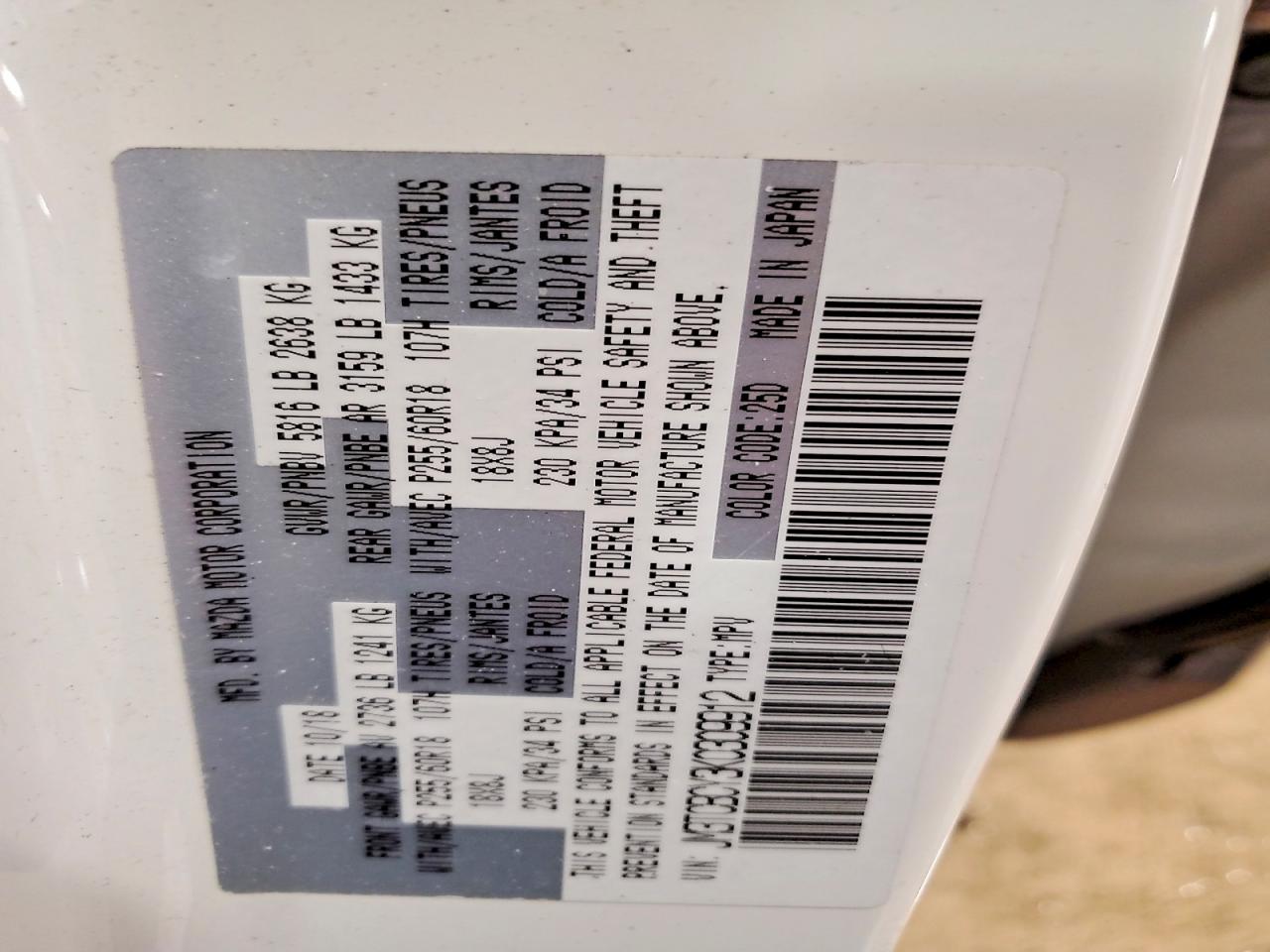 MAZDA CX-9 TOURING 2018