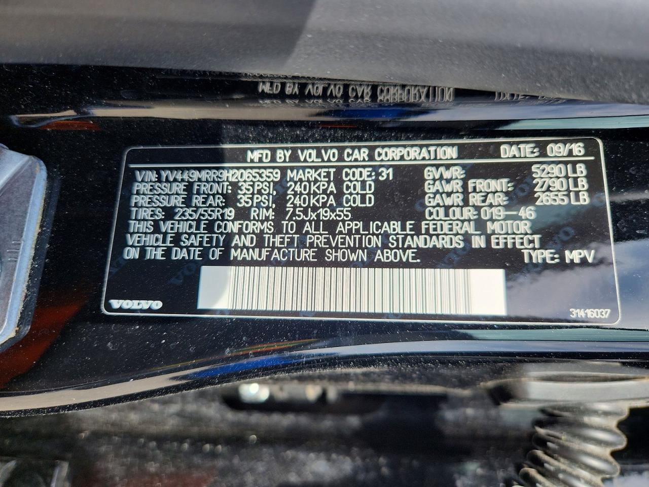 VOLVO XC60 T6 DYNAMIC 2016