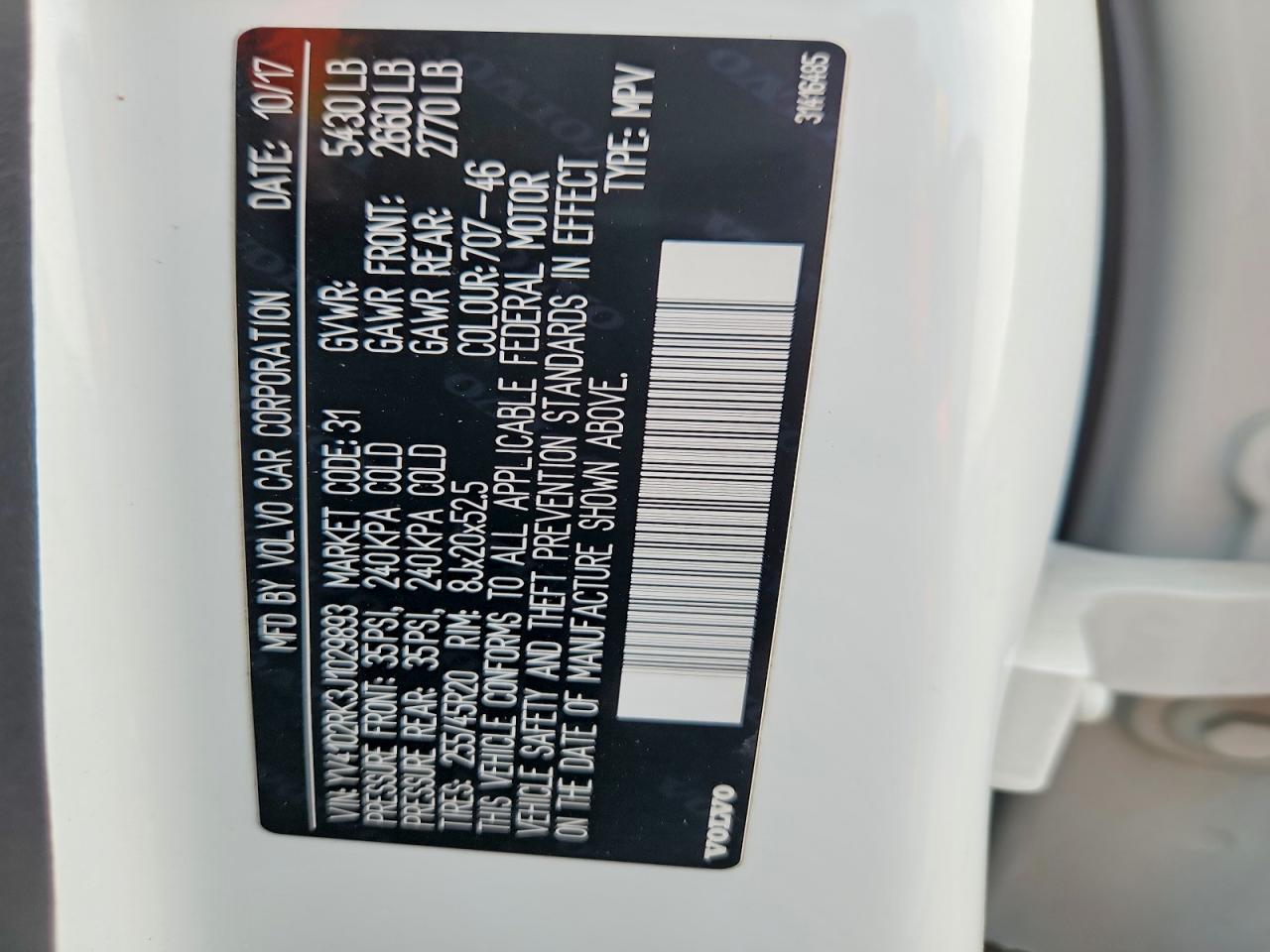 VOLVO XC60 T5 MOMENTUM 2017