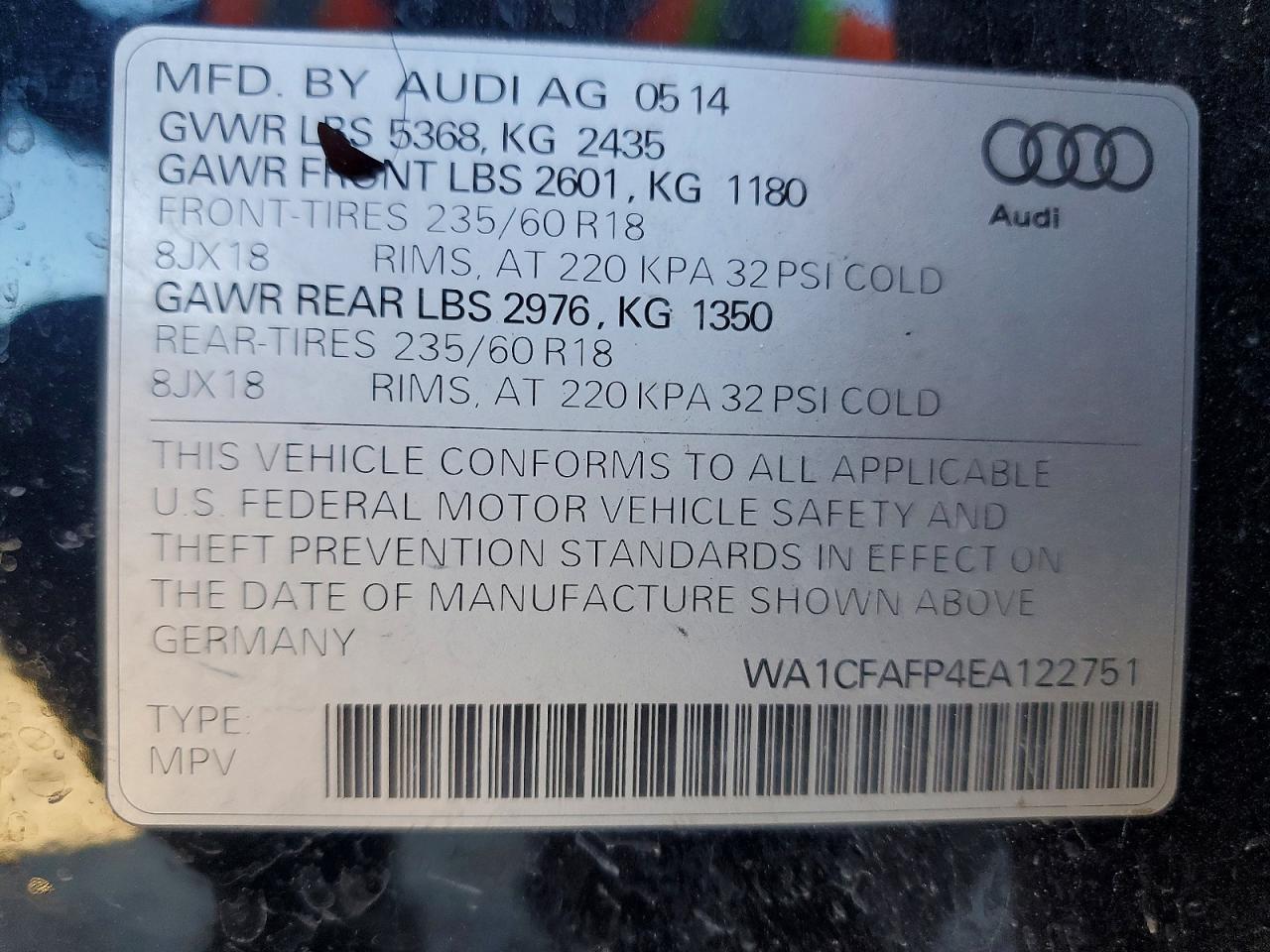 AUDI Q5 PREMIUM 2014