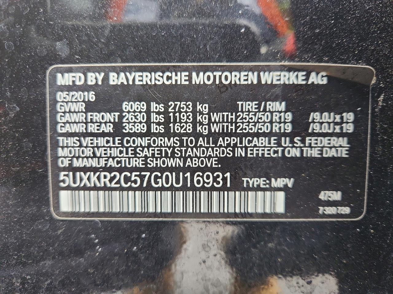 BMW X5 SDRIVE 35 I 2016