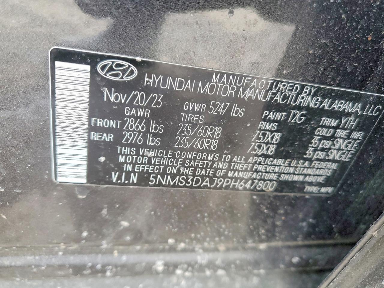 HYUNDAI SANTA FE SEL 2023