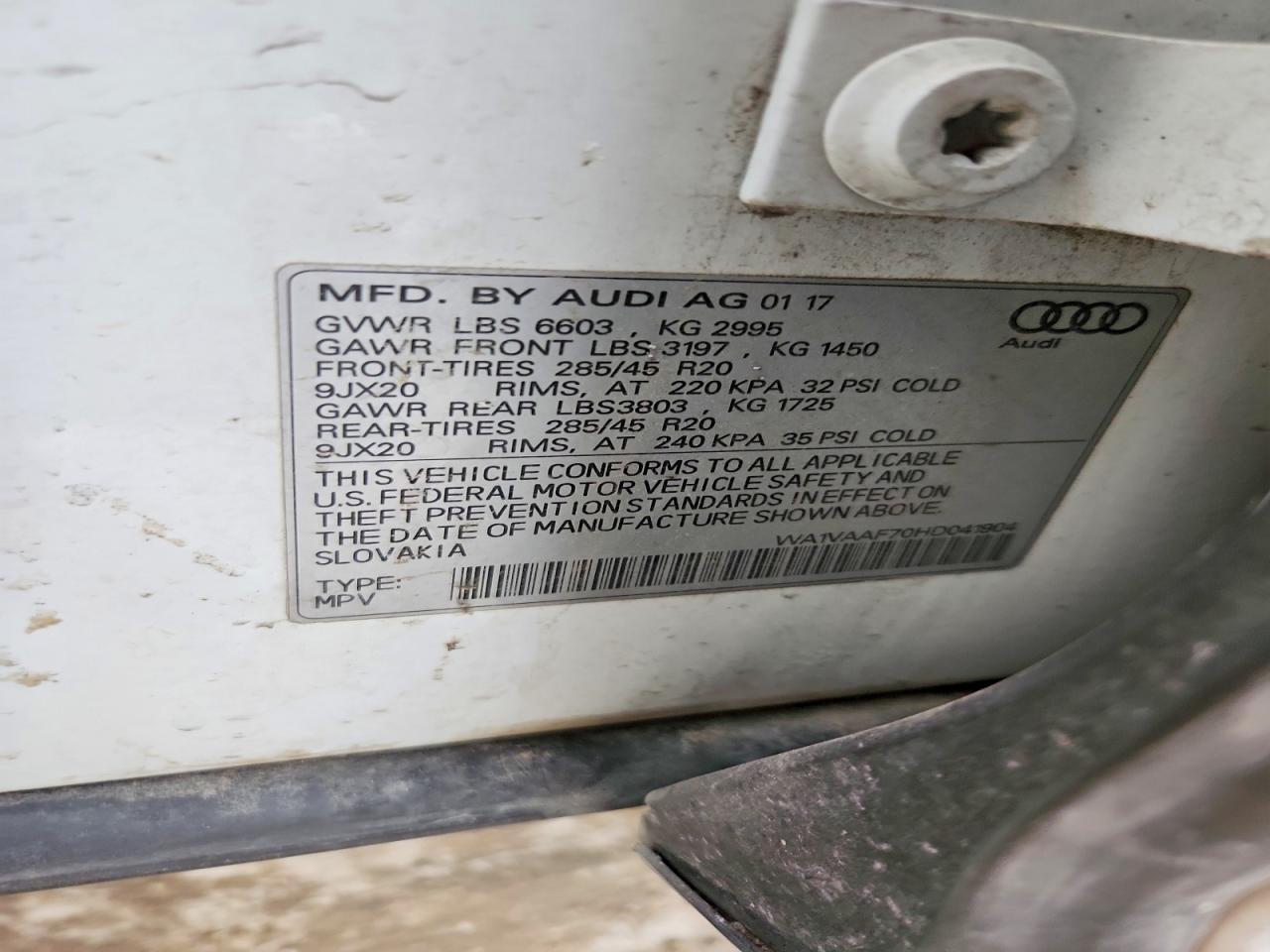 AUDI Q7 PRESTIGE 2017