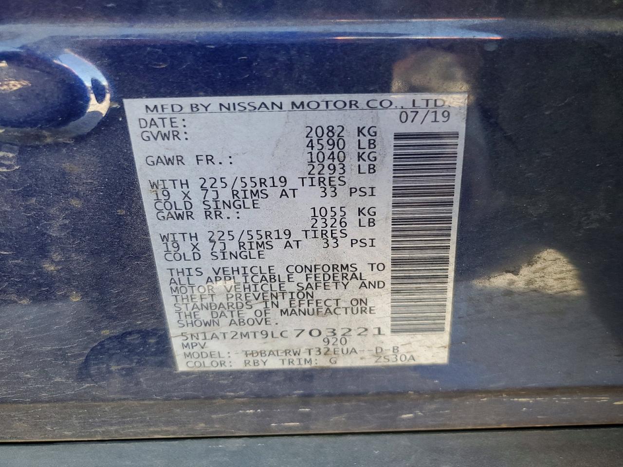 NISSAN ROGUE SL 2019