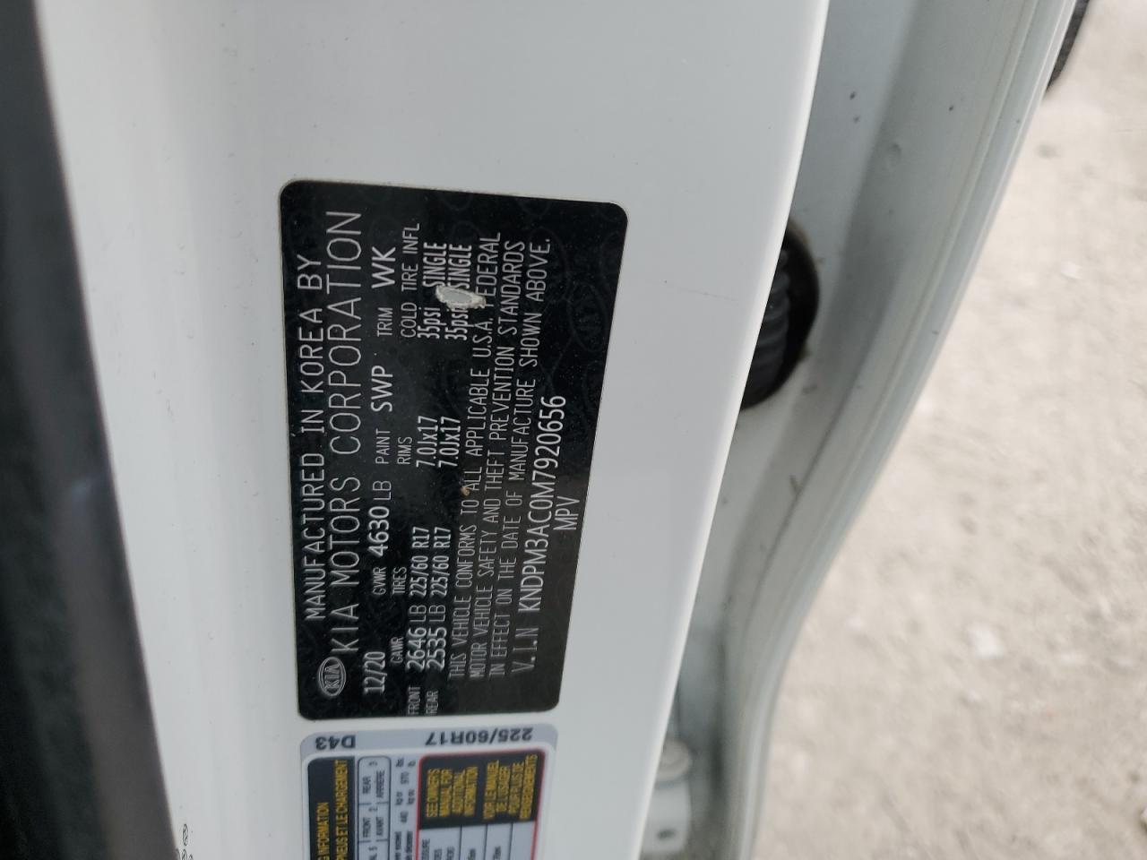 KIA SPORTAGE LX 2020