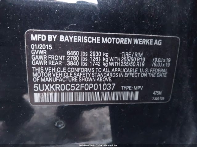 BMW X5 XDRIVE 35 I 2015