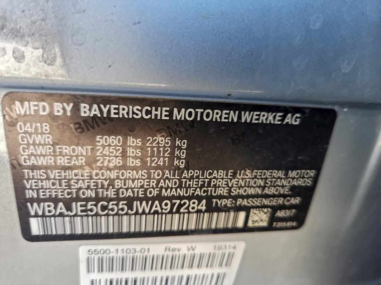 BMW 5 SERIES 540 I 2018