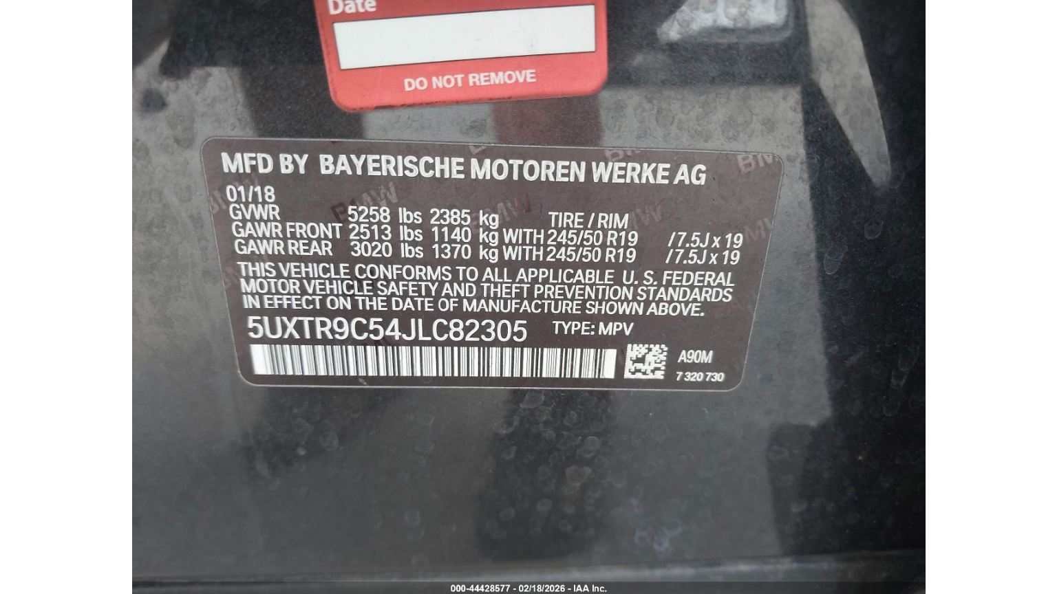 BMW X3 XDRIVE 30 I 2018