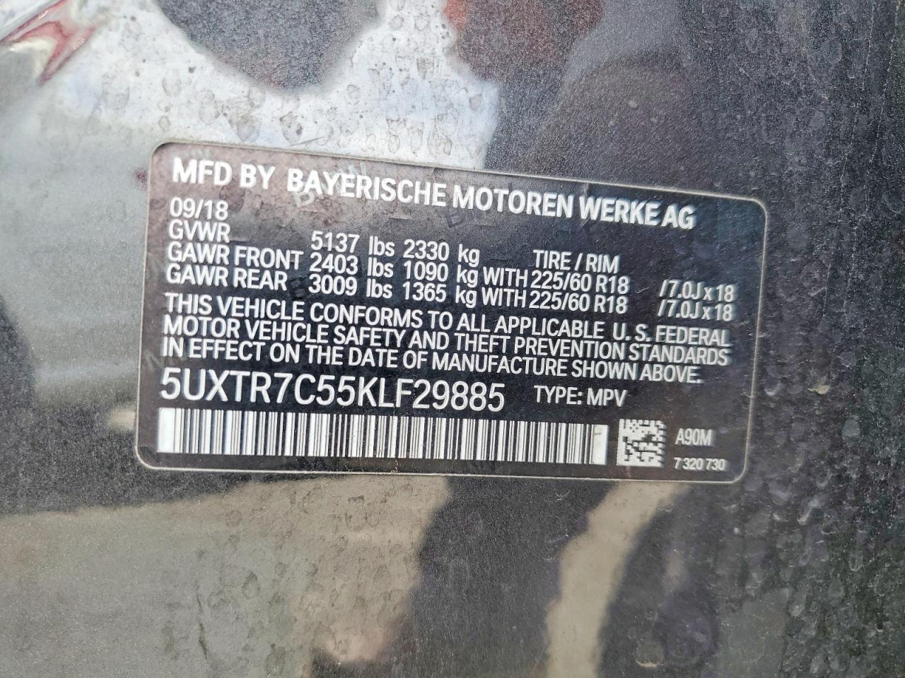 BMW X3 SDRIVE 30 I 2018