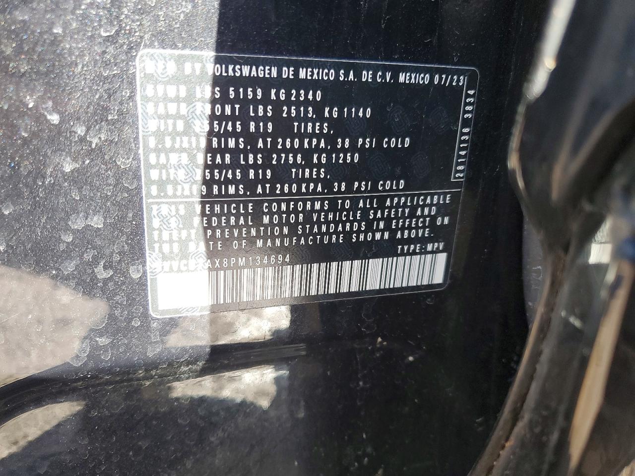 VOLKSWAGEN TIGUAN SE R-LINE BLACK 2023