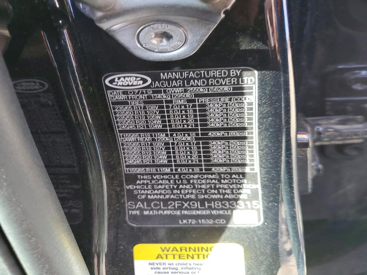 LAND ROVER DISCOVERY SPORT SE R-DYNAMIC 2019