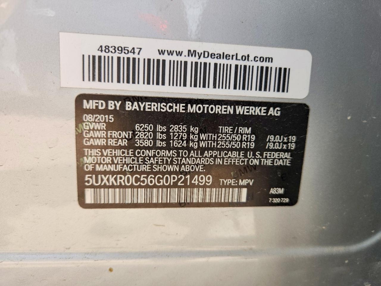 BMW X5 XDRIVE 35 I 2015