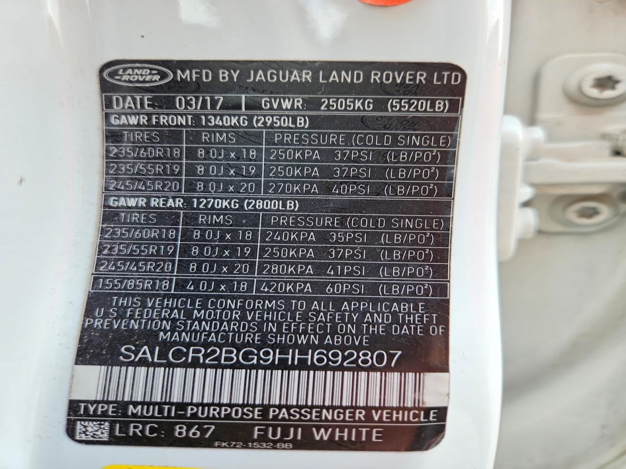 LAND ROVER DISCOVERY SPORT HSE 2017