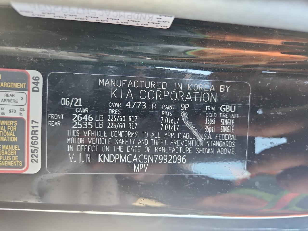 KIA SPORTAGE LX 2021