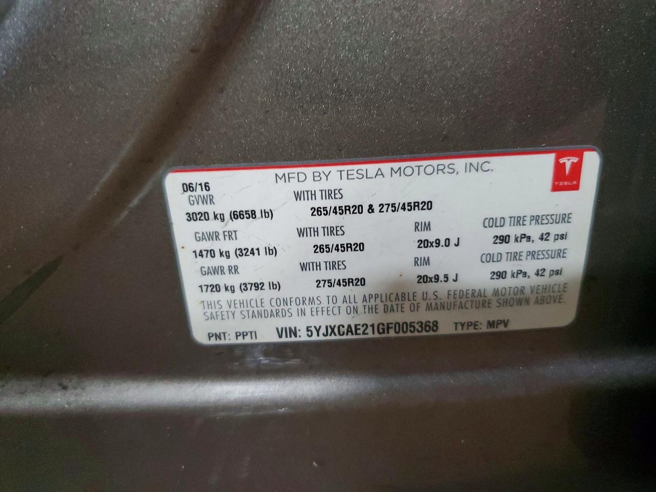 TESLA MODEL X АWD DUAL MOTOR 2016