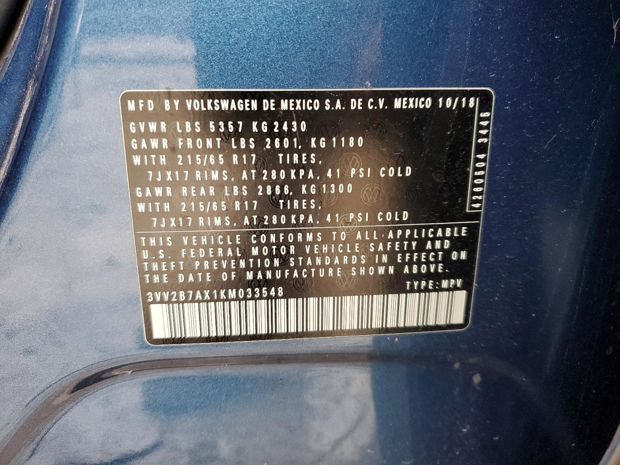 VOLKSWAGEN TIGUAN SE 2018