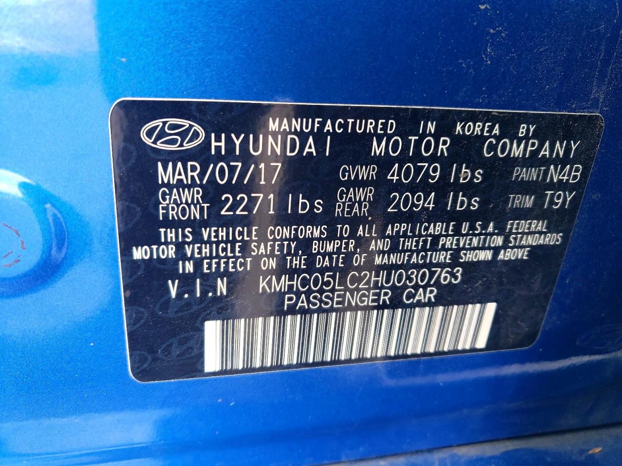 HYUNDAI IONIQ HYBRID LIMITED 2017