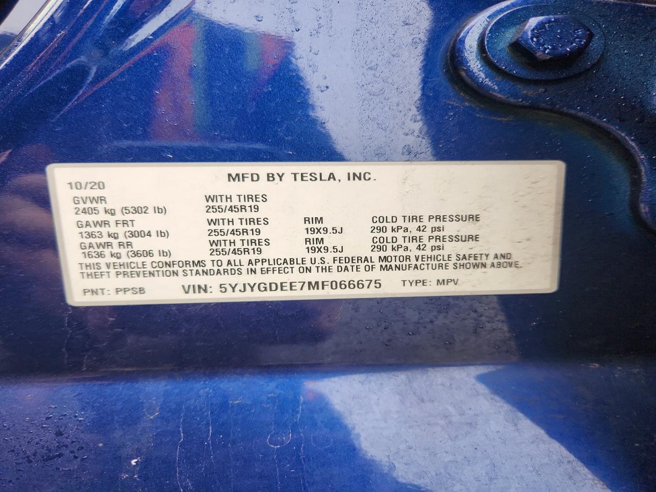 TESLA MODEL Y AWD LONG RANGE DUAL MOTOR 2020