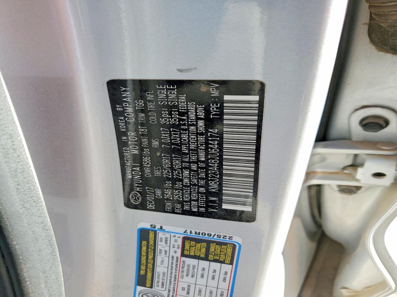 HYUNDAI TUCSON SE 2017