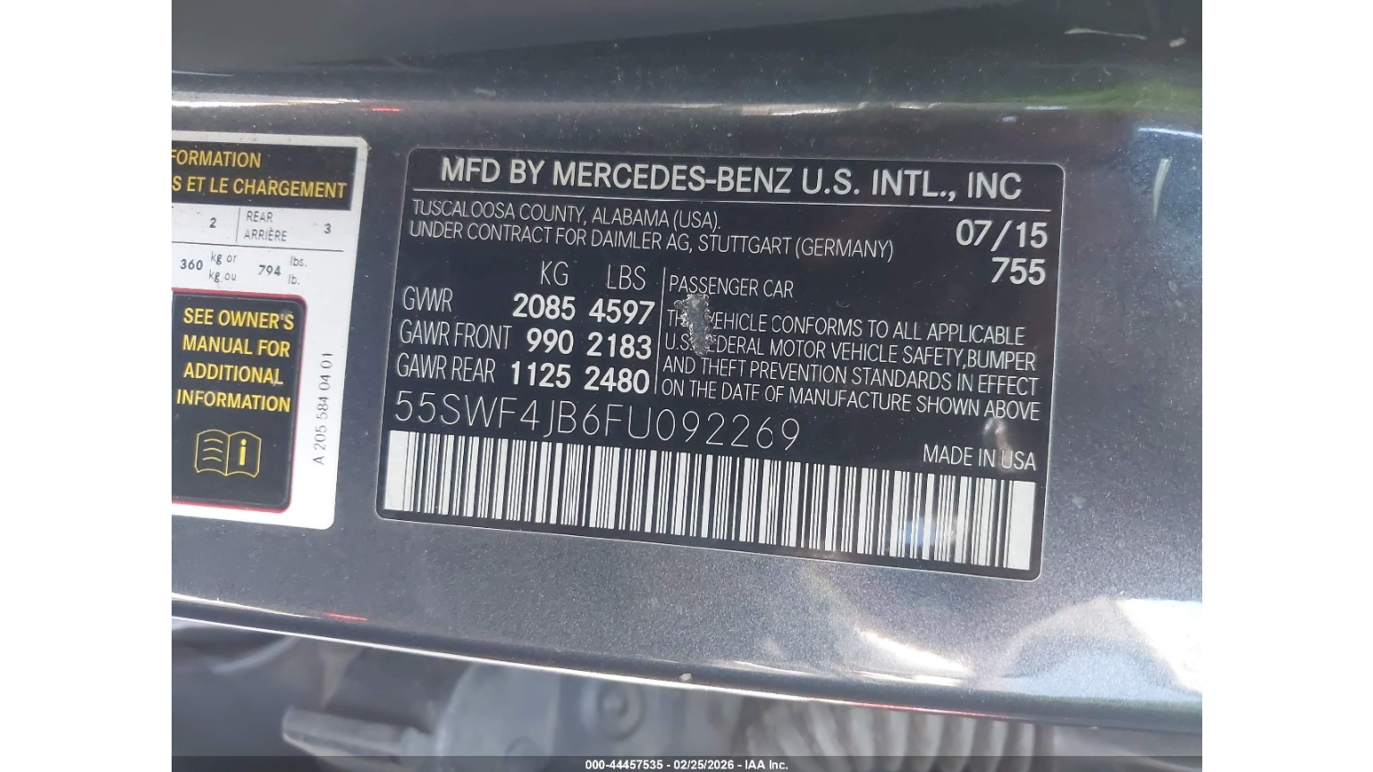 MERCEDES-BENZ C 300 AMG 2015