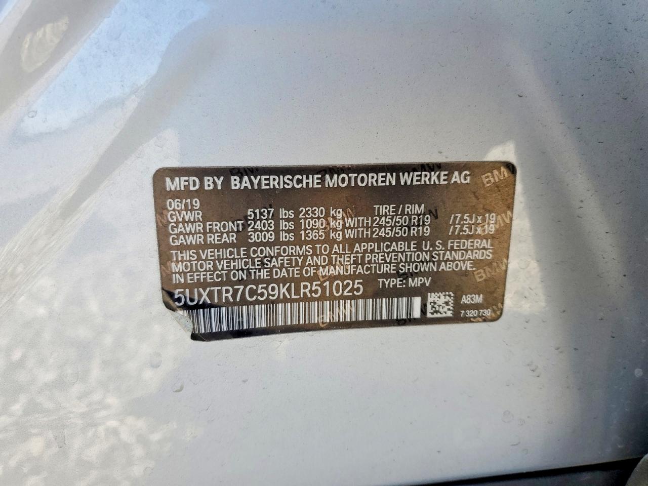 BMW X3 SDRIVE 30 I 2019