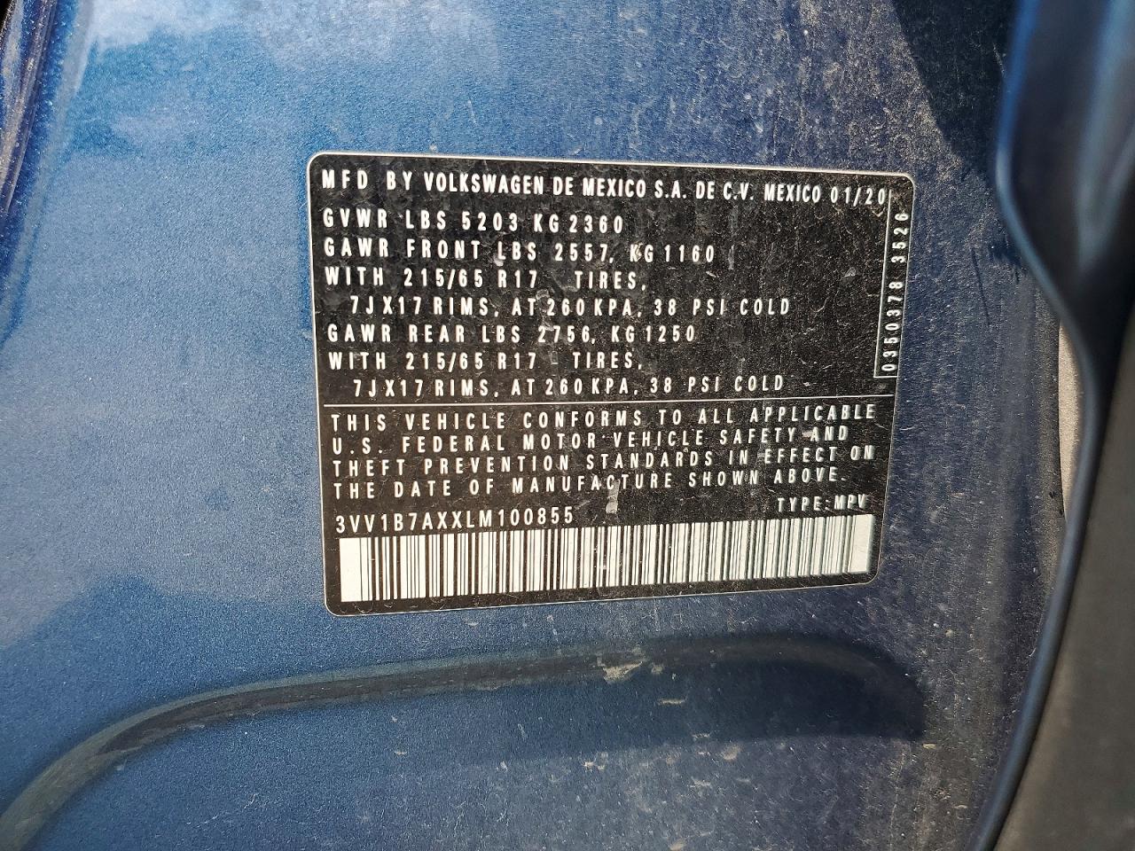 VOLKSWAGEN TIGUAN S 2020