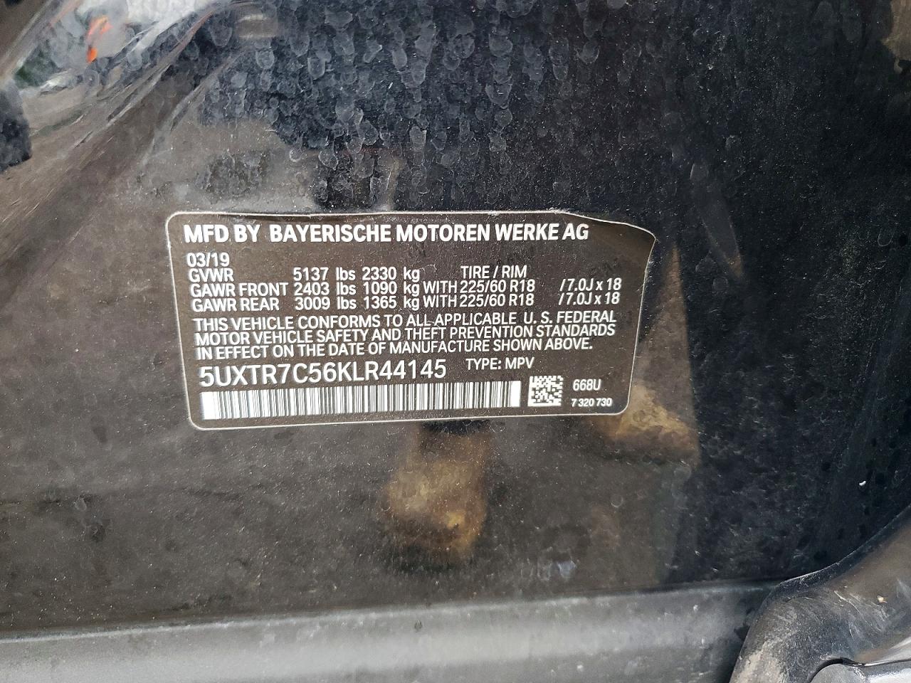 BMW X3 SDRIVE 30 I 2019