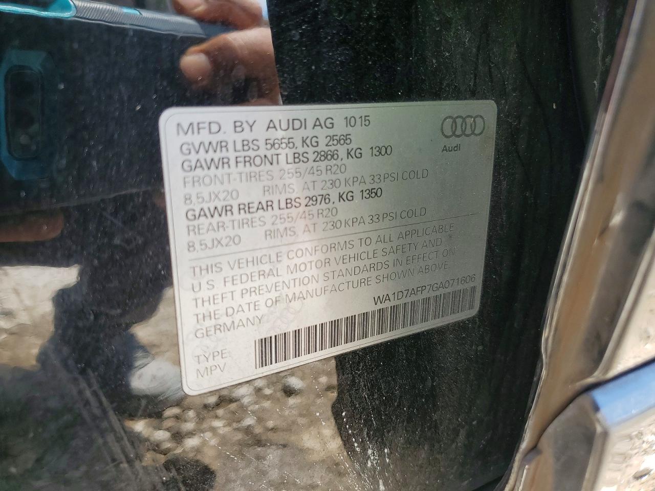 AUDI Q5 PREMIUM PLUS S-LINE 2015