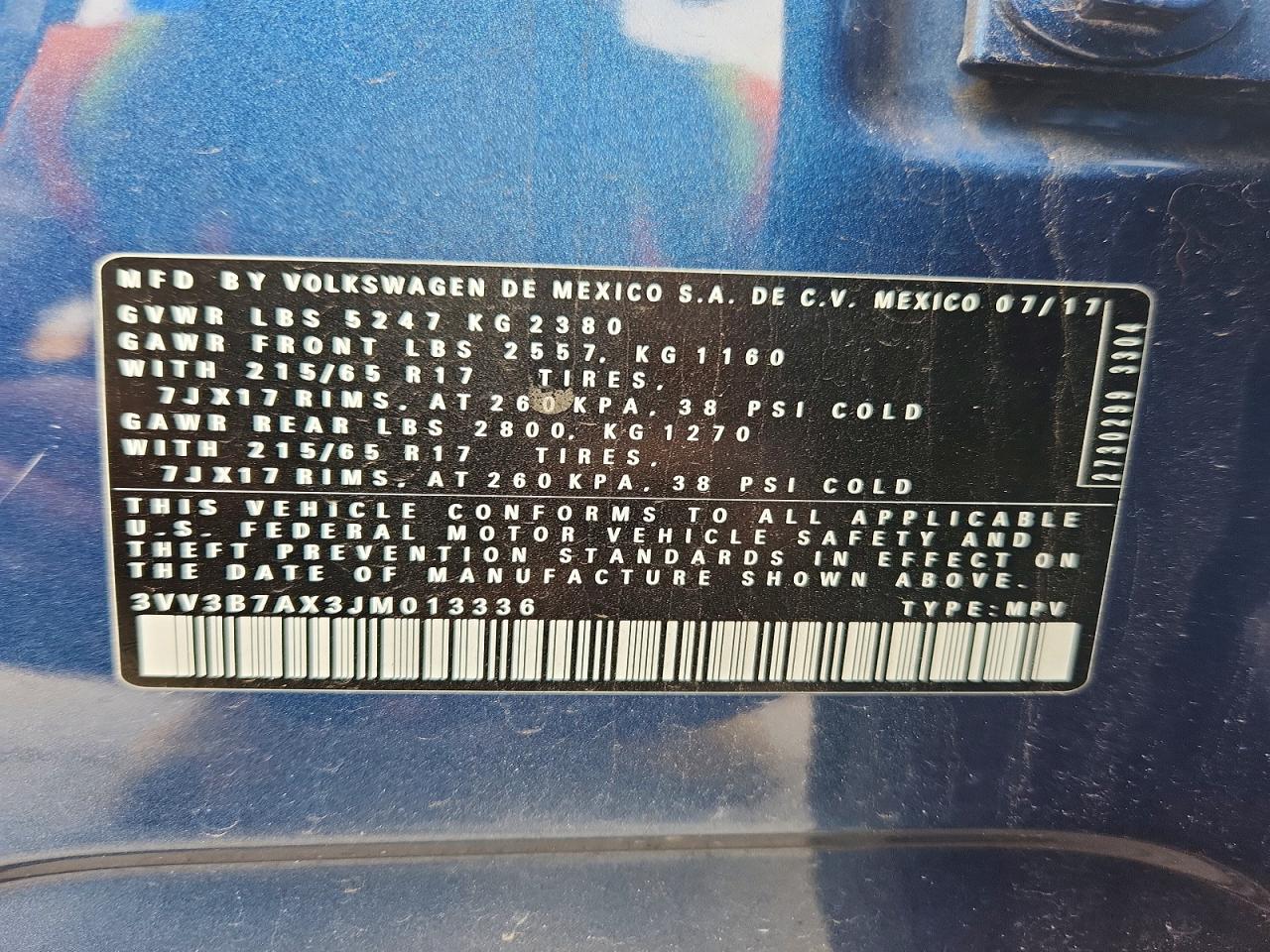 VOLKSWAGEN TIGUAN SE 2017