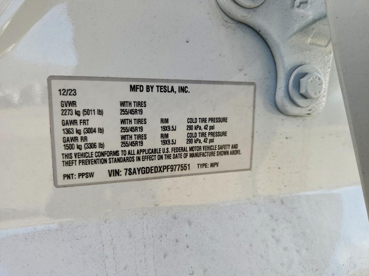 TESLA MODEL Y RWD 2023