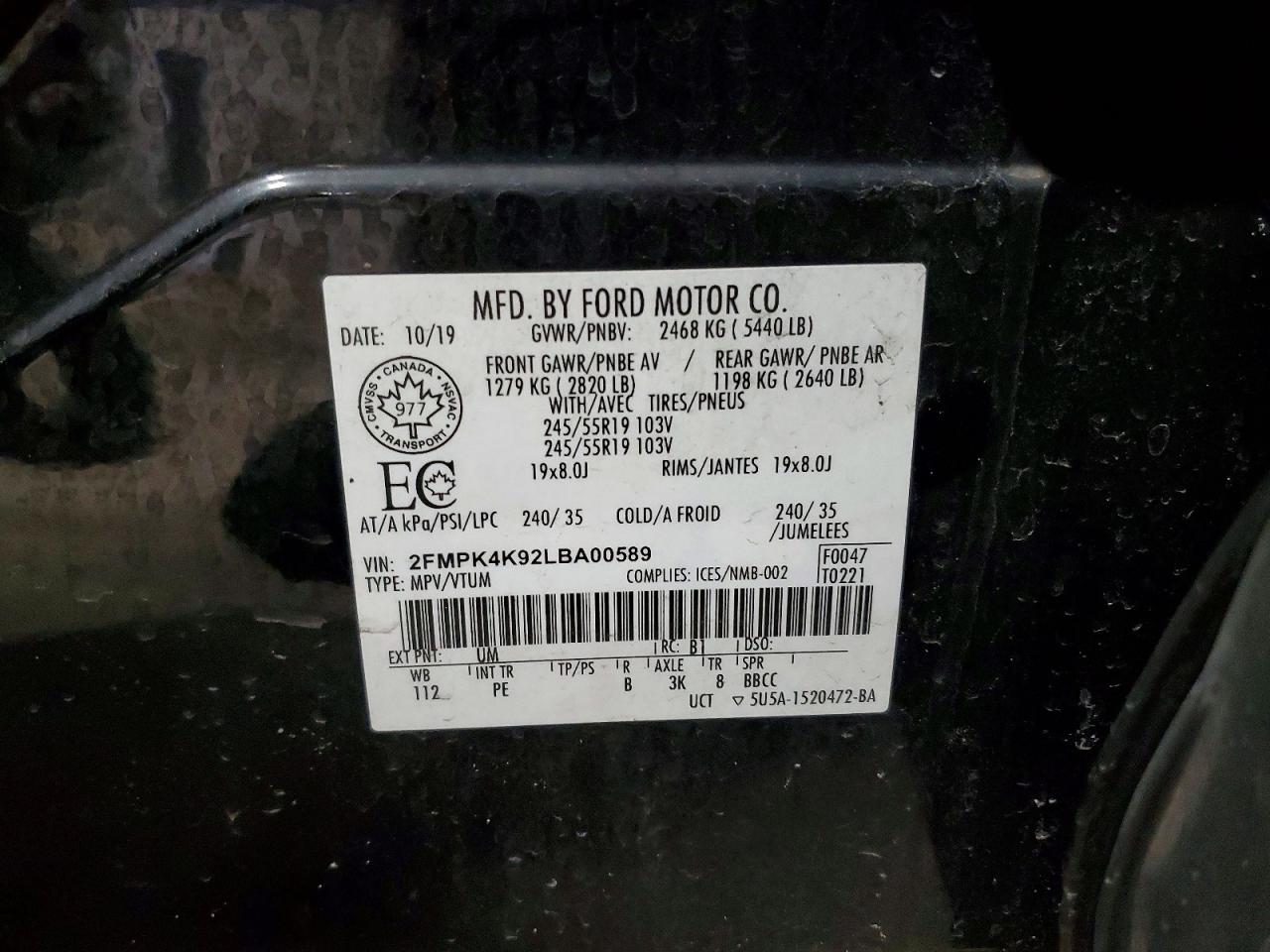 FORD EDGE TITANIUM 2019
